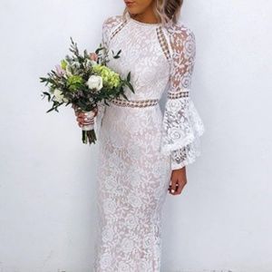 White Lace Maxi Dress